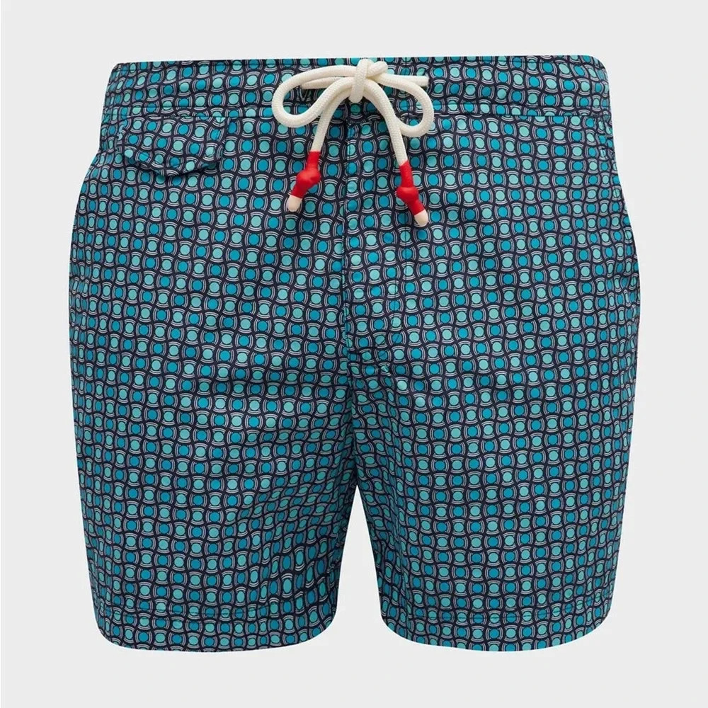 NWT Orlebar Brown Standard Geo Tela Swim Trunks in Crystal Sea 40 - Picture 2 of 7